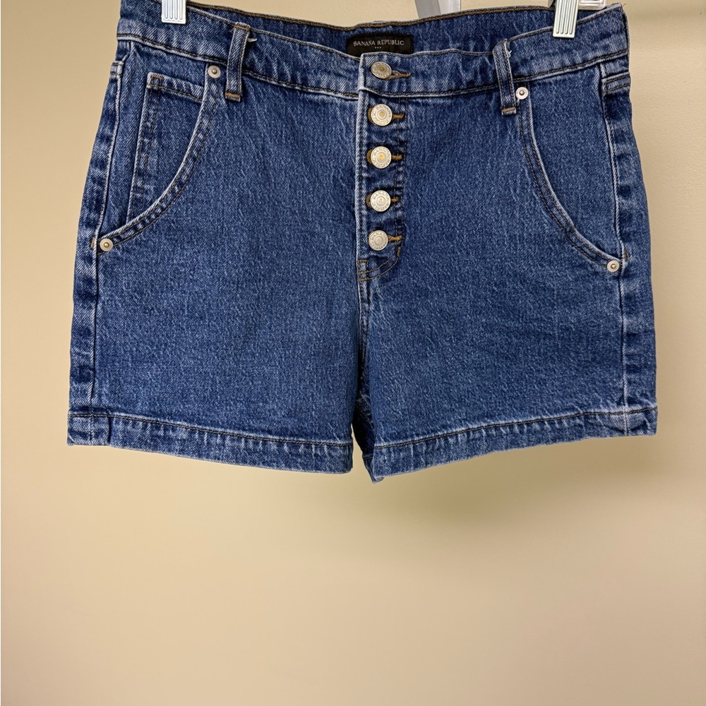 Banana Republic Button Fly Denim Shorts Dark Wash Size 28/6